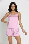 Zivame Luxe Satin 5 Pc Sleep Set - Bridal Rose — thumbnail 6